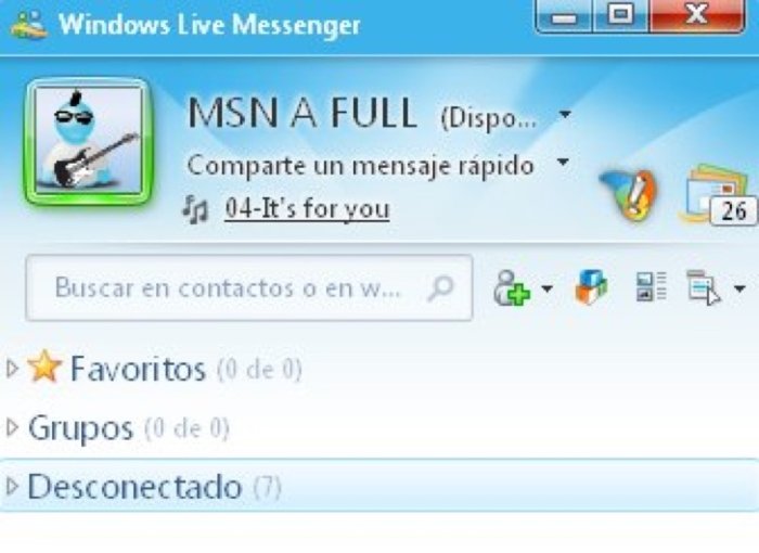 Función mostrar lo que estoy escuchando en MSN