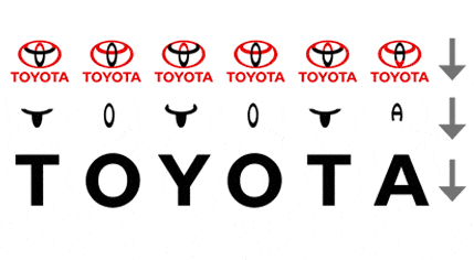 letras ocultas toyota