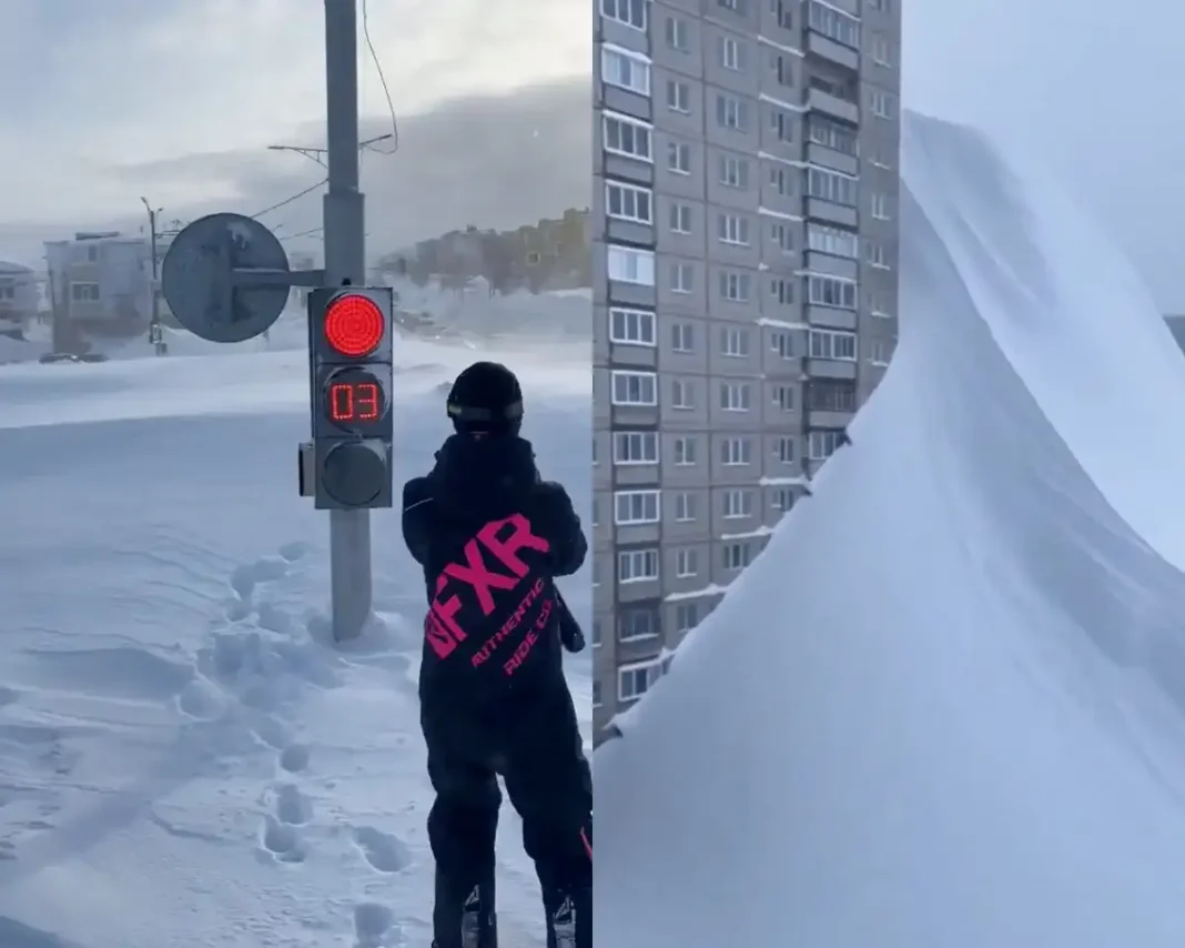 ¿Frío en tu pueblo? En Rusia están saliendo de casa por la chimenea