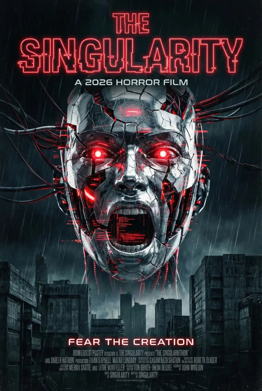 óster ficticio de uno de los estrenos películas de terror 2026 sobre inteligencia artificial.