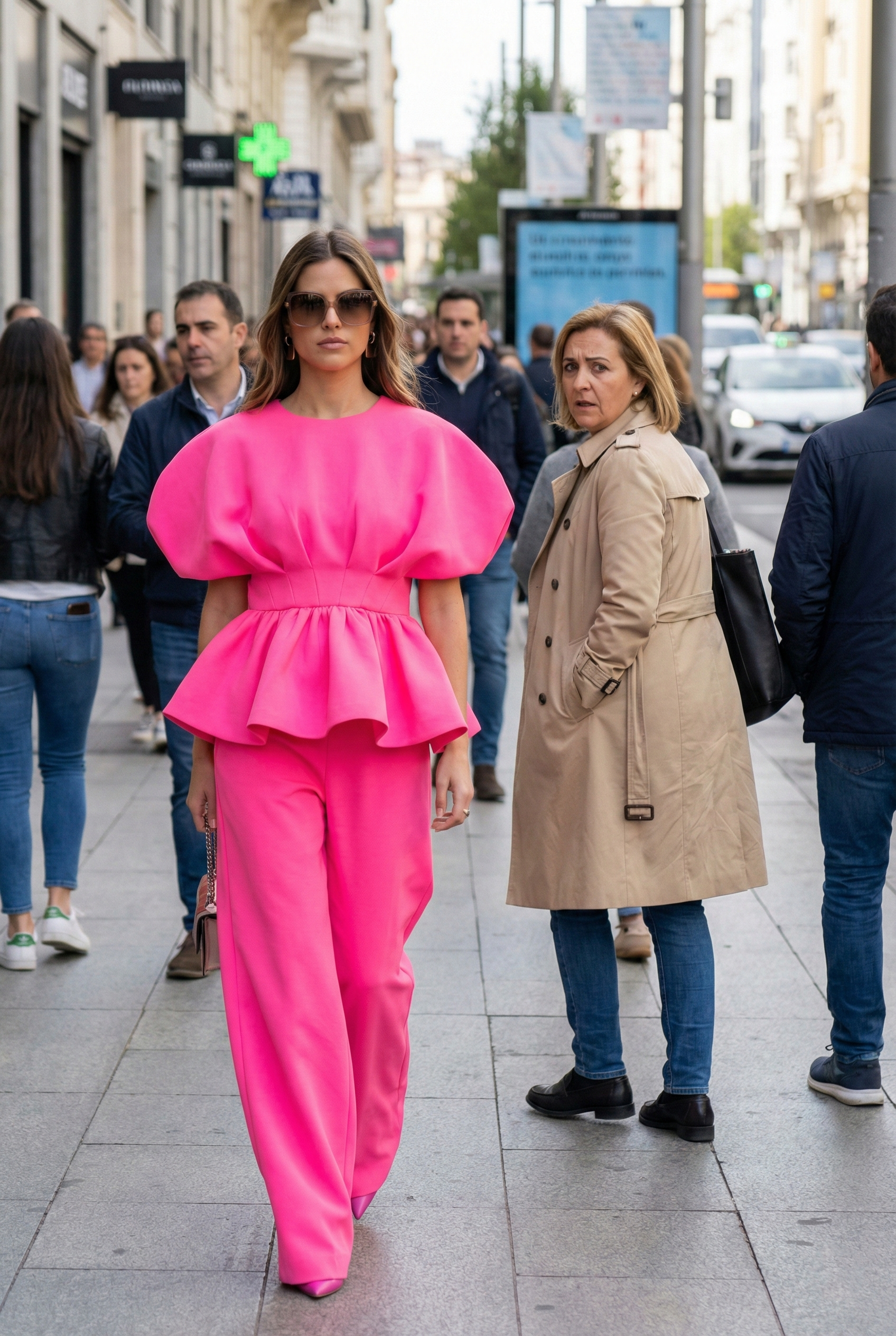 Tendencias de moda años 2010 como el top peplum regresando a las calles en 2026.