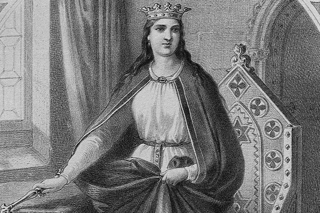 Retrato de María de Molina, madre de Fernando IV de España. y el Trono de Castilla
