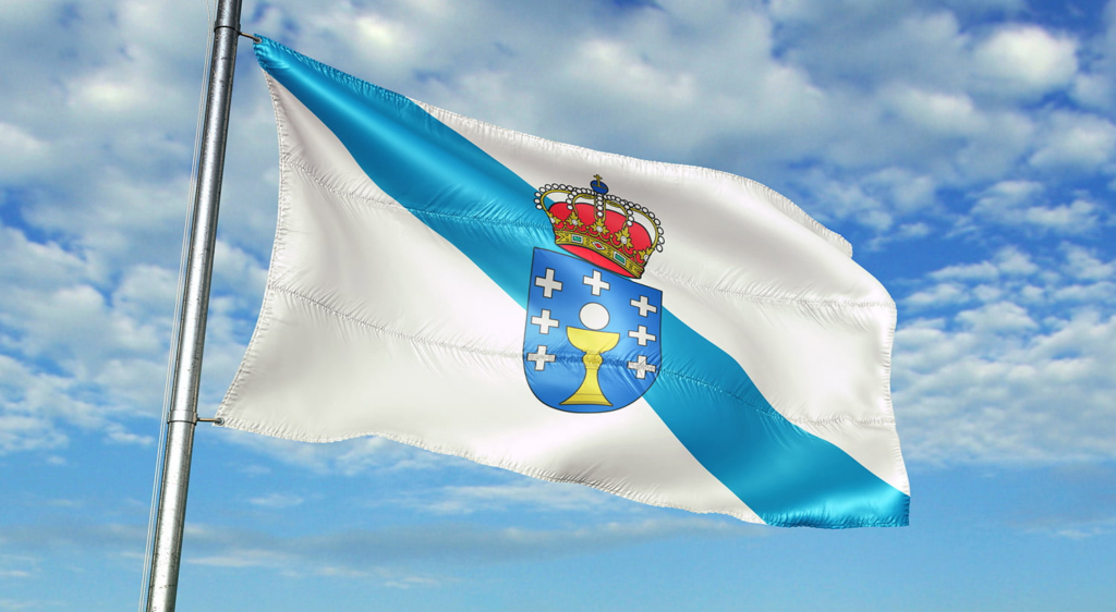 Bandera del idioma gallego y galicia