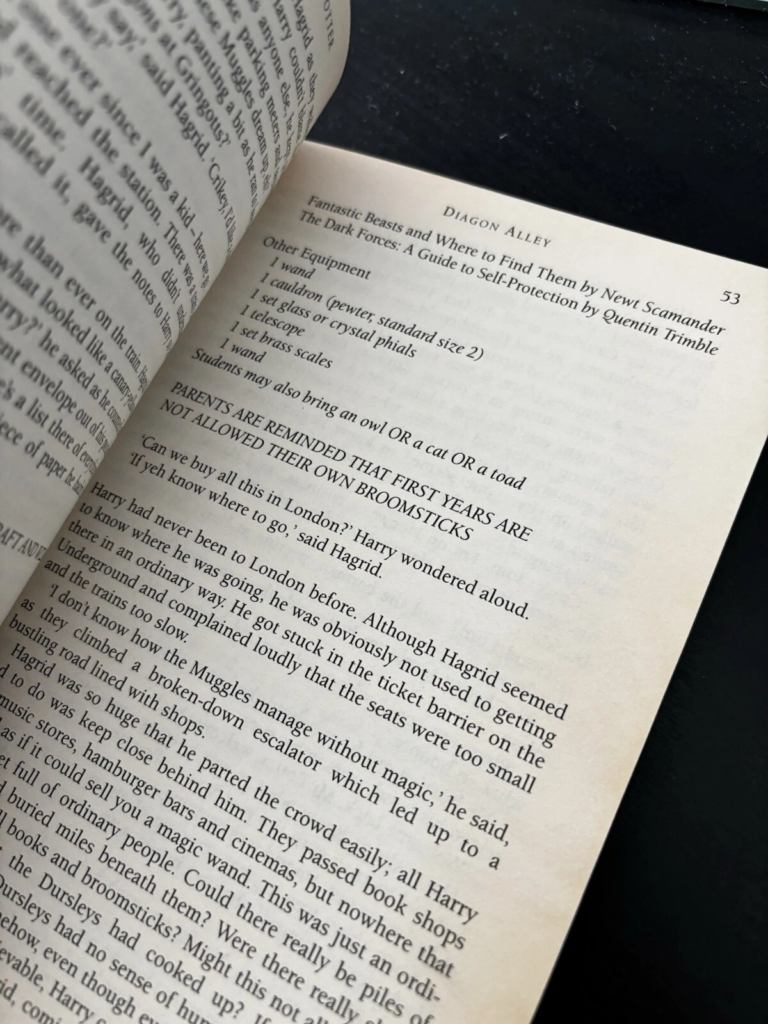 Errata en la primera edición de Harry Potter y la Piedra Filosofal de 1997 vendido en eBay