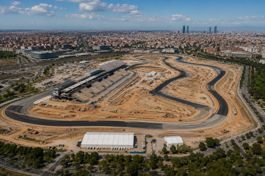 Madring tiene una curva de F1 a 24 grados, y un vecino ya midió los decibelios Así es el circuito de F1 de Madring en Madrid
