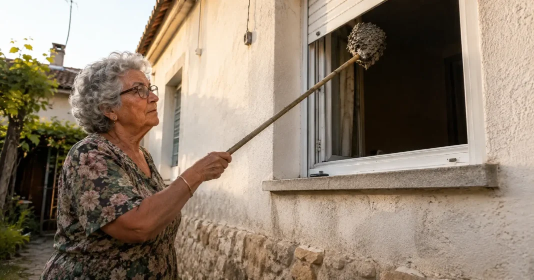 La abuela que echó a los okupas con un nido de avispas: la historia que está petando en redes abuela sujetando un nido de avispas en su casa para echar a los okupas