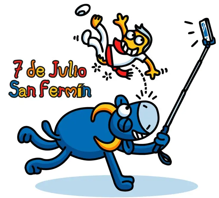 dibujo del 7 de julio san fermín